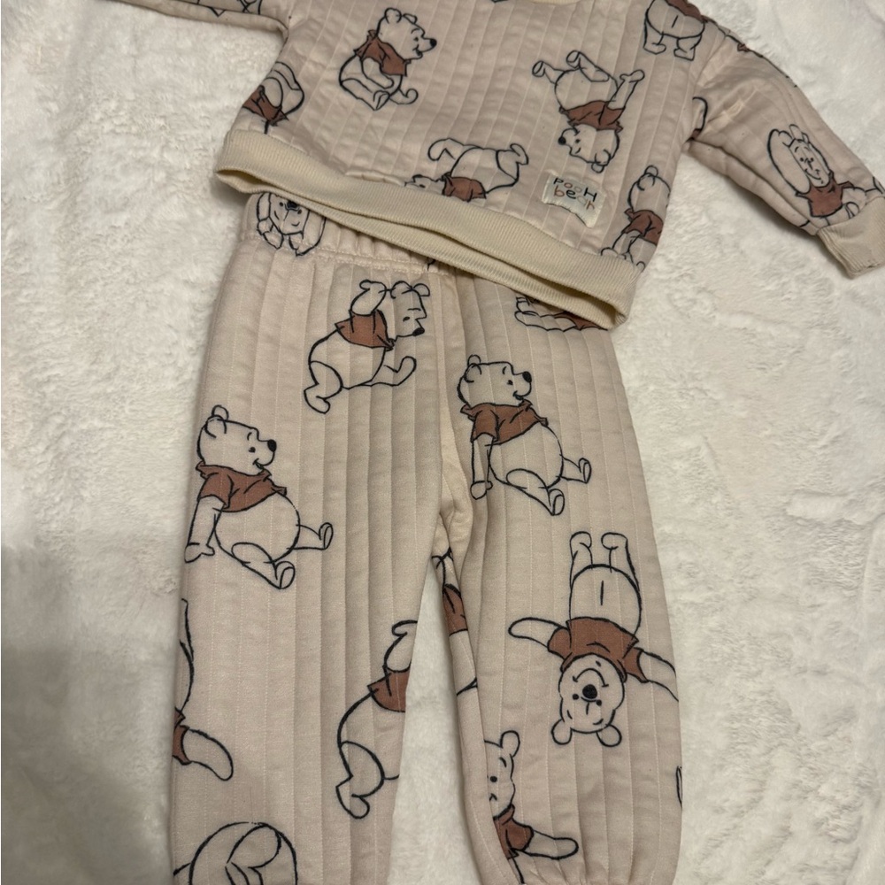 Cream Winnie the Pooh Baby Outfit
